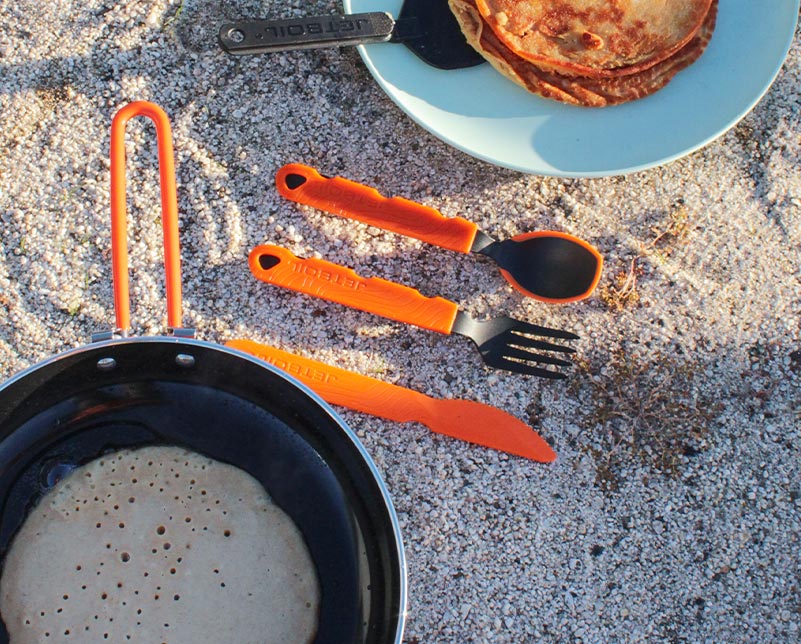 Jetboil TrailWare set near cookware