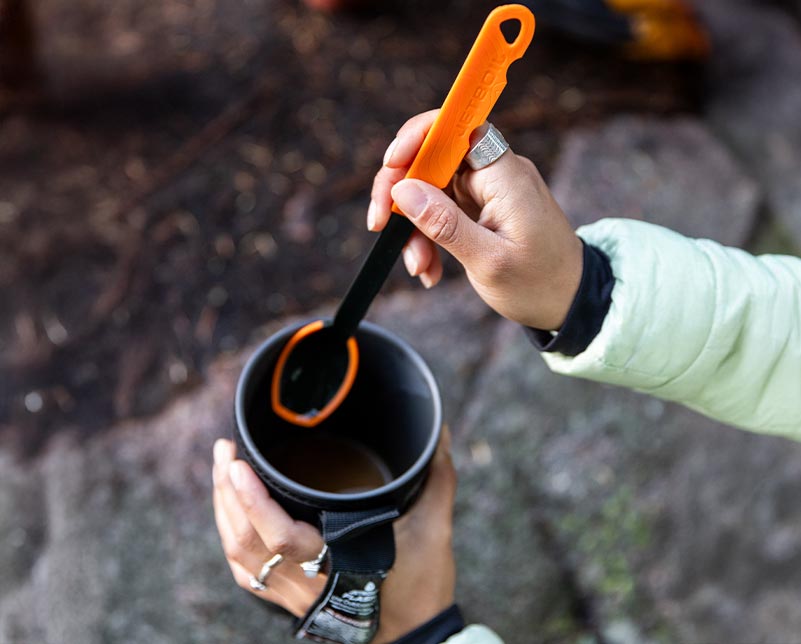 Jetboil TrailWare Spoon in cookpot