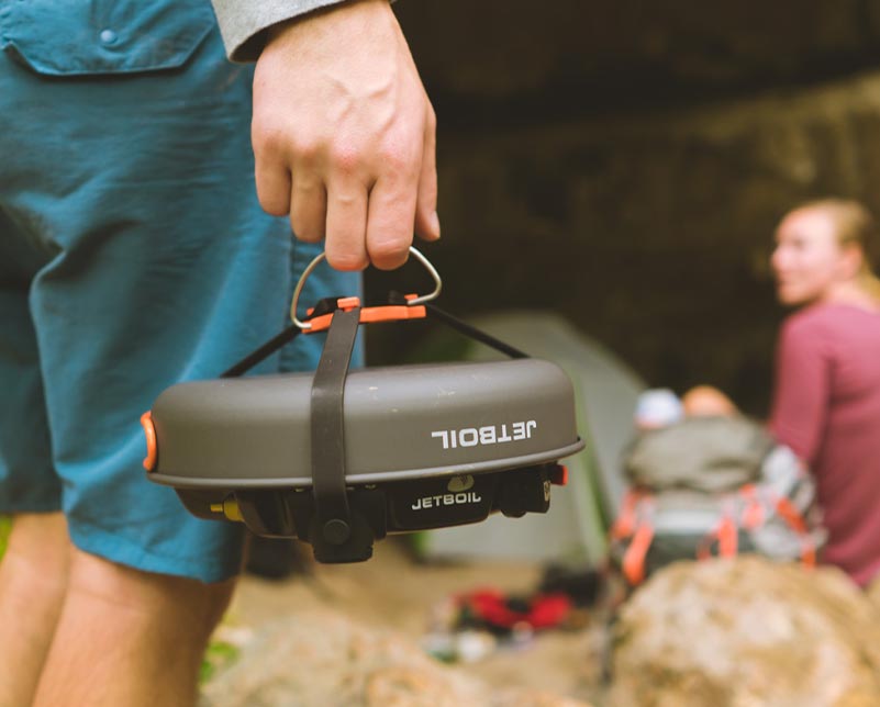 Carrying a packed Jetboil HalfGen basecamp system