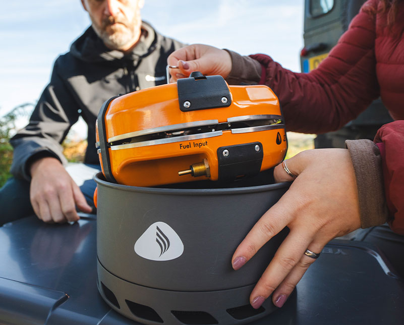 Packing the Genesis Basecamp Stove into the Jetboil 5L Cook Pot