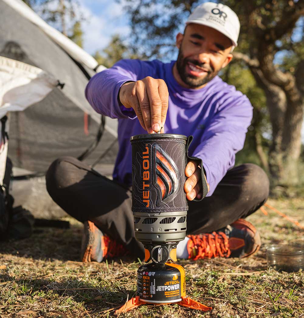 Making coffee in the Jetboil Flash 1.0L Fast Boil System