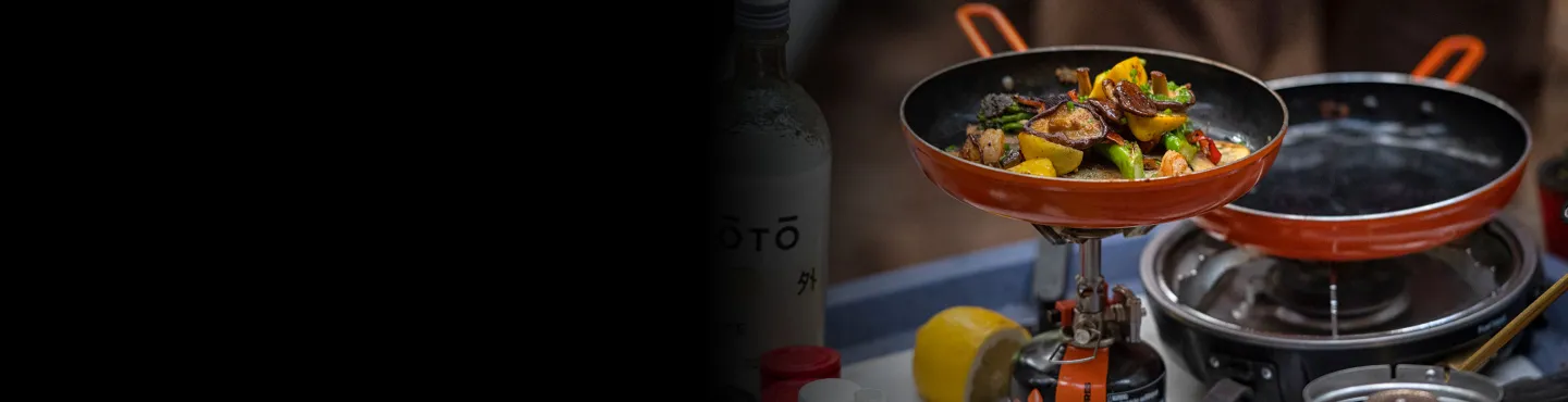 Meals cooked on Jetboil MightyMo and HalfGen cooking systems in Summit Skillets