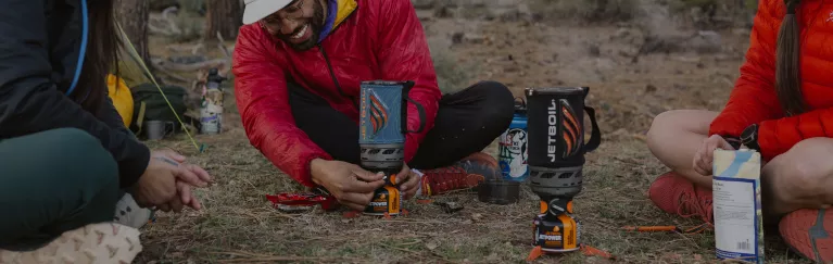 People gathered around Jetboil Flash 1.0L Fast Boil Systems