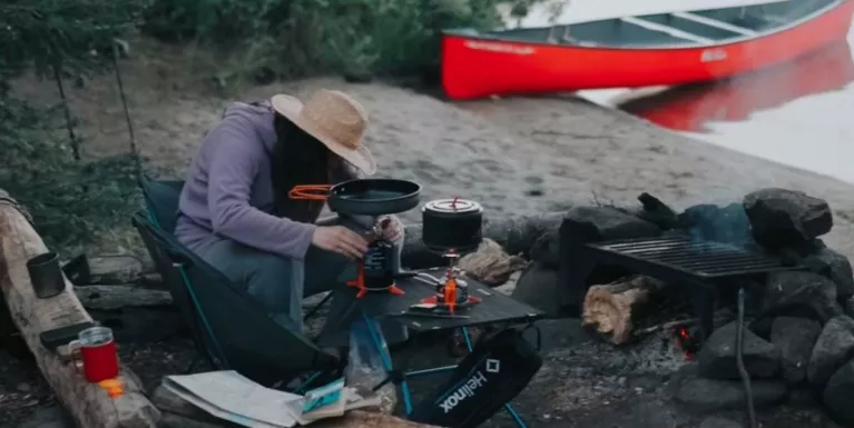 Jetboil MightyMo stoves at camp site