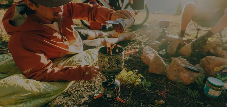 Pouring beans in to the Jetboil TrailCook 1.2L precision cook system